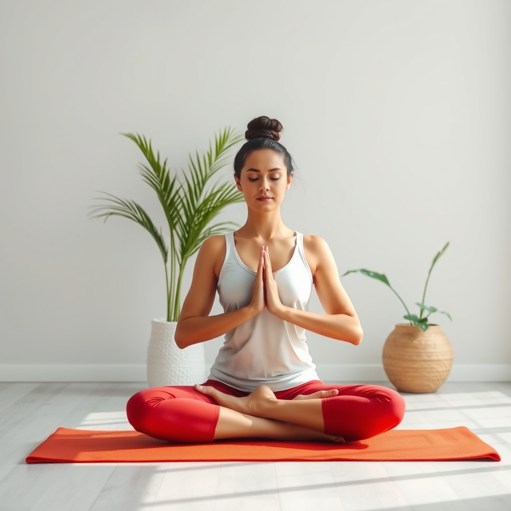 Healthy lifestyle yoga meditation